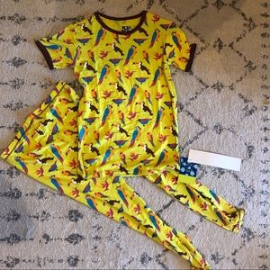 Kickee pants 2 piece pajama set -size 10 girls